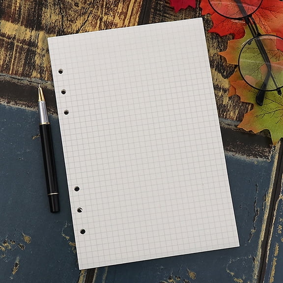 Liyitt A5 Refill Paper, Square 6-Hole Loose Leaf Notebook Paper for 6-Ring Planner Binder, 2-Pack, 90 Sheets Total