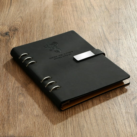 A5 Refillable Binder Notebook with Detachable Cover, Large Capacity Loose-Leaf Book with Lined Paper, Customizable Journal for Students Office