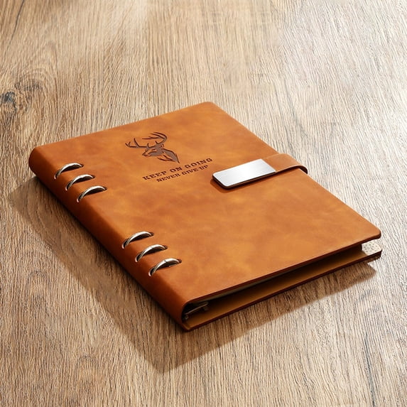 A5 Refillable Binder Notebook with Detachable Cover, Large Capacity Loose-Leaf Book with Lined Paper, Customizable Journal for Students Office
