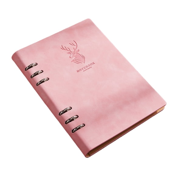 A5 Refillable Binder Notebook with Detachable Cover, Large Capacity Loose-Leaf Book with Lined Paper, Customizable Journal for Students Office