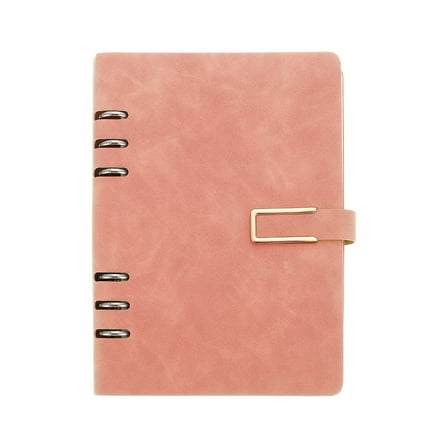 A5 Refillable Leather Notebook, 100 Sheets, Ruled Lined Journal