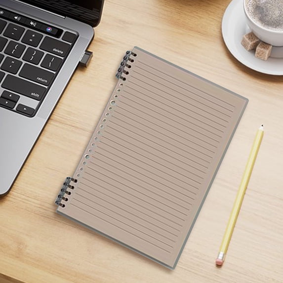 A5 Refillable Notebook, Loose-Leaf Binder with Transparent Cover & High Capacity Coil - 120 Pages Thick Paper, Detachable Pages, Ink-Proof for & Office, 8.66x5.9in Black