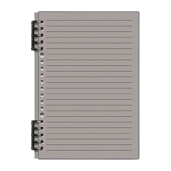 A5 Ring Binder Notebook, Refillable Transparent Cover Notebook with Detachable Rings, 360° Lay-Flat Loose Leaf Binder Journal for Office, Daily Planning, and Note Taking