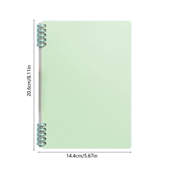 A5 Ring-Bound Notebook Removable Blank Page Design Portable Stationery Notebook, Mint Green