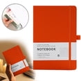 thumbnail image 1 of A5 Ruled Notebook Hardcover Lined Journal Notebook,Thick Paper 200 Pages,Ink Proof,Eco-friendly Notepad for Travel Work Office Supplies(Orange), 1 of 9