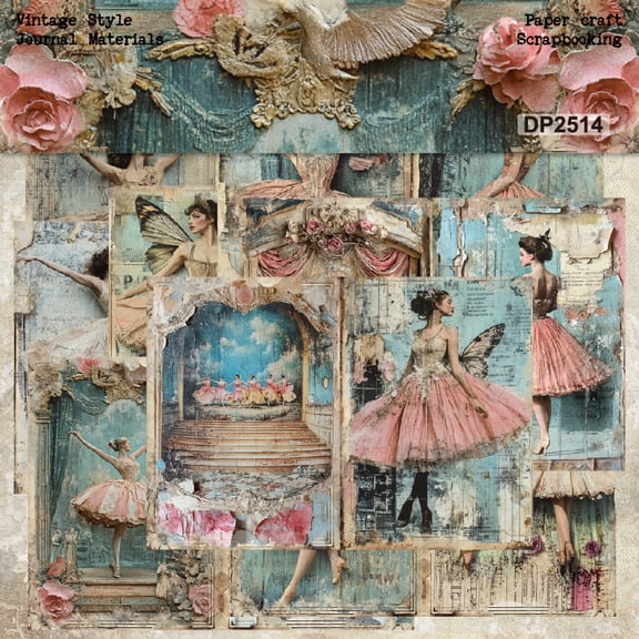A5 Scrapbook Decoupage Paper, Handmade 24 Sheets Colored Craft Origami Paper for Card Making Bullet Junk Journal Photo Album Planner Accessories