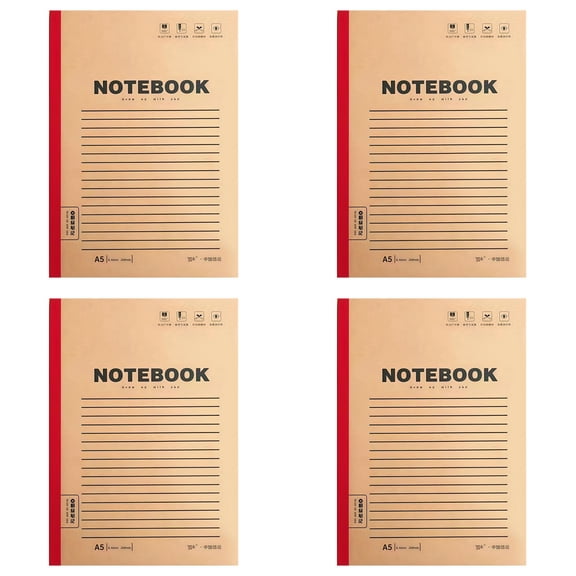 A5 Simple Notebook - 40-Page Lined Writing Pad - Compact Journal for Quick Notes and Lists