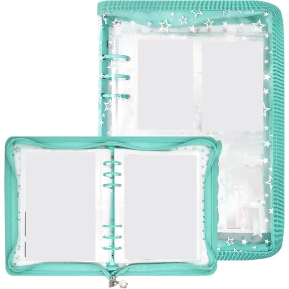 A5 Size Clear Clipboard, 10 Pockets With 4 Pages Per Pocket, Organizer For Documents & Stationery, Teal A5 Clipboard Organizer