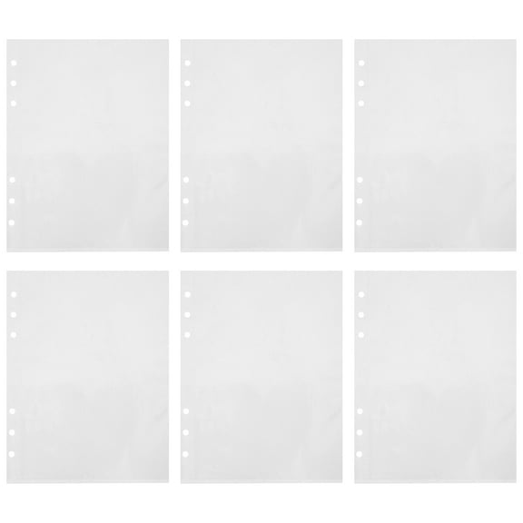 A5 Size Clear Sheet Protectors 50pcs Plastic Binder Pocket Sleeves Photo Album Refill Loose Leaf File Inserts Covers for Home Office Classroom