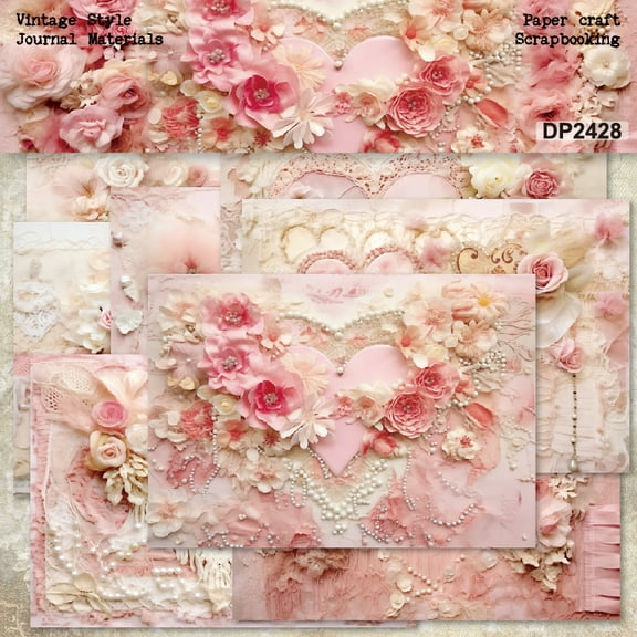 A5 Size Scrapbook Paper, 24 Sheets Aesthetic Craft Cardstock Origami Paper for Art Collage Photo Album Journaling Scrapbooking Supplies