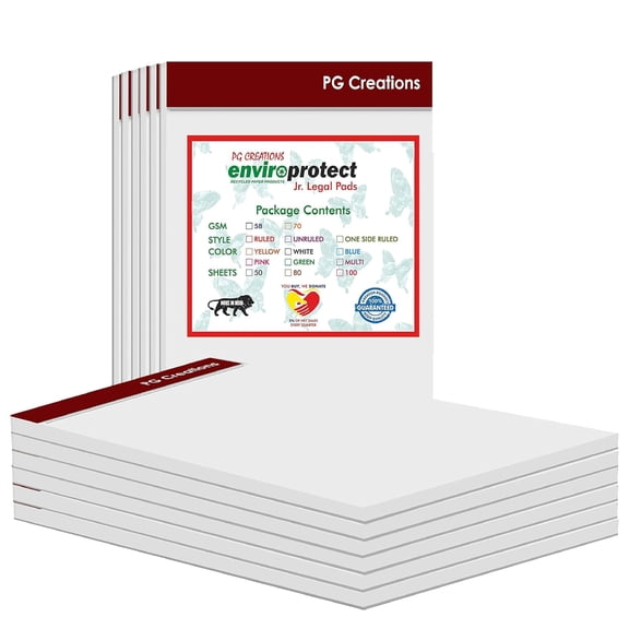 A5 Size, Unruled Notepads For Writing, 50 Sheets Per Pad, Plain Blank Paper (White) Pack Of 3