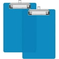 thumbnail image 1 of A5 Small Clipboard 2 Pack, 6 x 9 Plastic Mini Clear Colored Clip Boards with Low Profile Clip, Half-Letter Size for Classroom, Teacher, Students, School & Office Supplies, 1 of 7