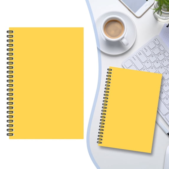 A5 Small Spiral Notebook 1Pack, 50Sheets Wide Ruled Lined Pages 8.25X5.5" Spiral Notebooks Note Pads for Classroom Work Home Office Kraft Cover Spiral Journal Notebook for Sketch Drawing Journaling