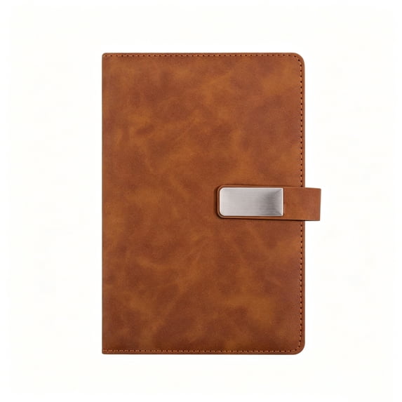 A5 Soft Cover Notebook Buckle Journal Thickened High Appearance Business Notebook Brown