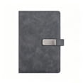 thumbnail image 1 of A5 Soft Cover Notebook Buckle Journal Thickened High Appearance Business Notebook Gray, 1 of 5