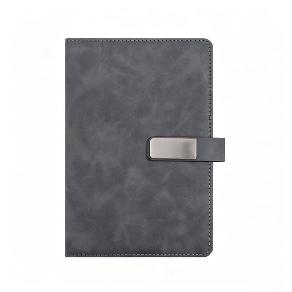 A5 Soft Cover Notebook Buckle Journal Thickened High Appearance Business Notebook Gray