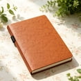 thumbnail image 1 of A5 Soft Leather Matte Business Notebook - Professional Lined Journal - Office Writing Notebook - Dark Brown, 1 of 4