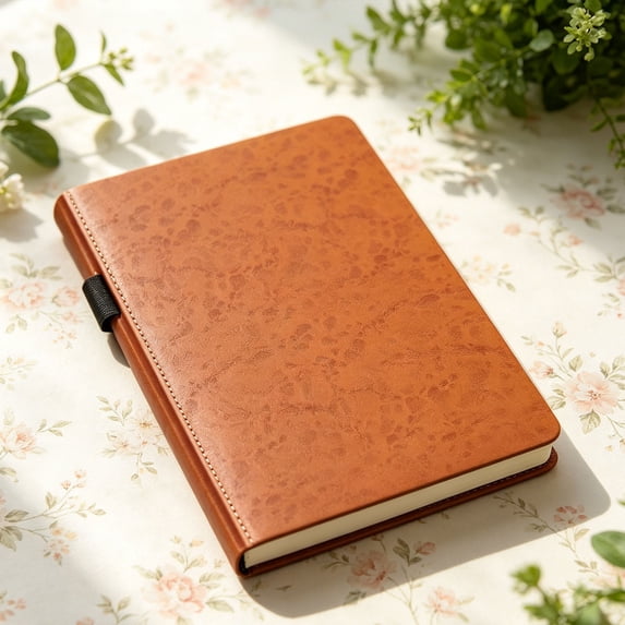 A5 Soft Leather Matte Business Notebook - Professional Lined Journal - Office Writing Notebook - Dark Brown