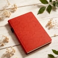 thumbnail image 1 of A5 Soft Leather Matte Business Notebook - Professional Lined Journal - Office Writing Notebook - Red, 1 of 4