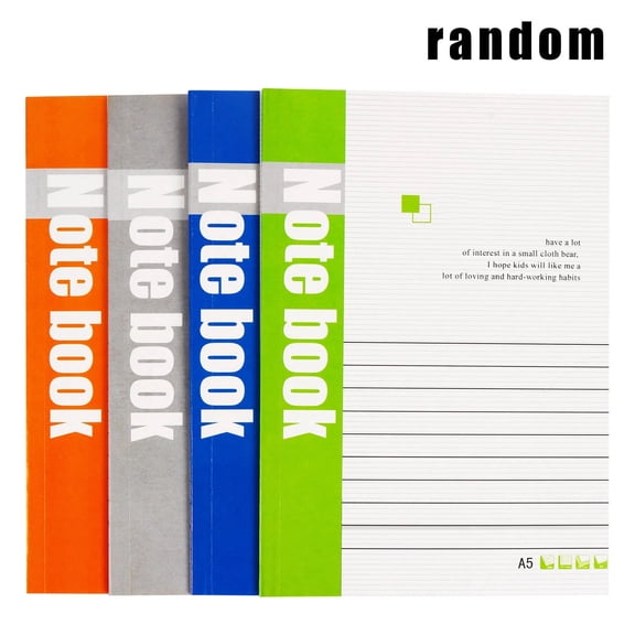 A5 Softcover Lined Notebook With 76 Pages, Lightweight Portable Journal For Writing, Random Color (White, 21*15)