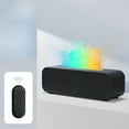 thumbnail image 1 of A5 Sound Pickup Aromatherapy Machine, Music Rhythm Dynamic Lighting,7-Color Flame Fireplace-style,250ml Atmosphere Silent Humidifier,Timer & Auto-Off for Home, Room (Black), 1 of 13