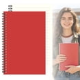 thumbnail image 1 of A5 Spiral Bound Notebook, 5.51*8.27 Inch 50 Sheets Hardcover Spiral Lined Journal, 180° Lay-Flat Design, Wirebound Writing Notebook, Ruled Notebook for Work, Planning & Daily Use, Red, 1 of 7