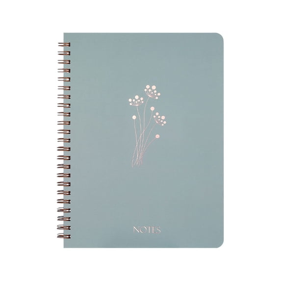 A5 Spiral Cute Notebook, 8.3" x 6.5", 160 Pages, Notebook with Large Pockets - Notebooks for Work Home