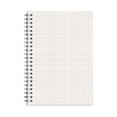 thumbnail image 1 of A5 Spiral Grid Notebook 80 Pages Thick Paper Journal for Office Writing with Flexible Plastic Cover White, 1 of 6
