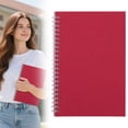 thumbnail image 1 of A5 Spiral Journal Notebook, Leather Grain Glossy Cover, Thick Lined Paper for Writing, 21*14*1Cm Note Pad for Office and Stu-Dent Use (Hot Pink), 1 of 6