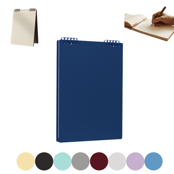 A5 Spiral Lined Notebook Thick Durable Paper Flip Top Journal Portable Memo Notepad for Daily Writing and Planning