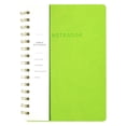 A5 Spiral Notebook, 160 Pages PU Leather Cover Business Journal, Light ...