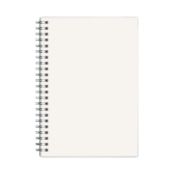 A5 Spiral Notebook, 3 Pack 80 Sheets Lined, Grid and Blank Notebooks, Clear Cover Wirebound Journal for School, Office, Note Taking, Sketching, Writing, Assorted Styles