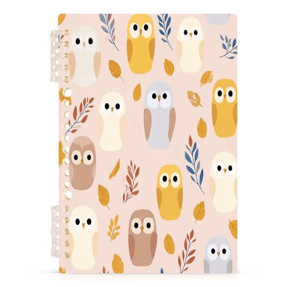 A5 Spiral Notebook 60 Sheets 80gsm Paper Ruled Journal Little Owl