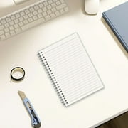 A5 Spiral Notebook with 80 Pages - Ruled/Graph/Blank Paper Options - Thick Paper & Flexible Plastic Cover - School Office Journal Notebook - 8.07x5.51 Inches - White (200g)