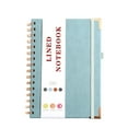thumbnail image 1 of A5 Spiral Notebook with Faux Leather Cover and Lined Pages, Thick Paper Notepad for Writing, Detachable Note-Taking Journal for Office, Campus, and Personal Organization, 1 of 6