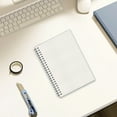 thumbnail image 1 of A5 Spiral Notebook | Graph Grids & Ruled & Blank Pages | 80 Sheets | Thick Paper | Flexible Plastic Cover | White | Durable Portable Journal | 8.07x5.51 Inch | Office Work Travel Notes, 1 of 6