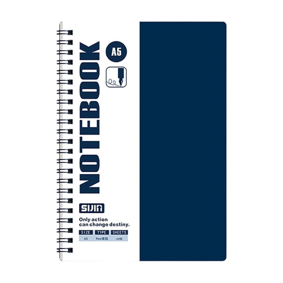 A5 Spiral Notebook, Thick Lined Writing Journal, Vintage Cover Hardcover Design, Smooth Paper For Daily Writing Notes Planning, Portable Wirebound Memo Book, Office Home Desk Supplies