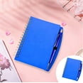 thumbnail image 1 of A5 Spiral Notebook with Pen PP Frosted Cover Lined Pages for Office Planning Journaling and Daily Writing Use,notebook,Blue A5,1 notebook + 1 pen, 1 of 10