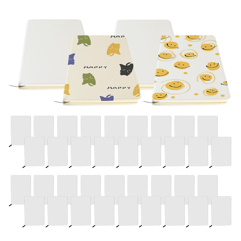 A5 Subliamtion white blank Journal Notebook 100 pages for School Supplies DIY Back to School Gifts 40 pack