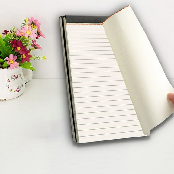 A5 Thickened Paper Notebook, Tearable Blank Lined Grid Pages, White, 8.85x5.90x1.57in, 160 Pages, Stable Writing Surface & Durable