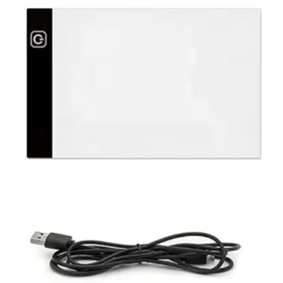 A5 Three Level Dimmable Led Light Pad Drawing Board Pad Tracing Light Box Eye Protection Easier for Painting,1 * Drawing Board Pad,Black & White