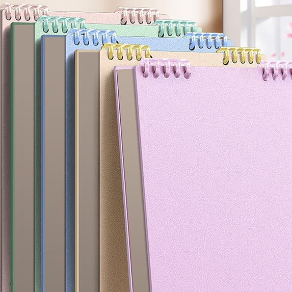 A5 Top Bound Notebook Thick Plastic Hardcover 8mm Ruled Journal Office Desk