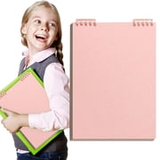 A5 Top Bound Spiral Notebook, Spiral Note Pads Memo Lined Notebook, Thick Plastic Hardcover, 8mm Ruled Paper, 60 Sheets 120 Pages Journal for Work, Meeting Notes & Daily Planning, Pink