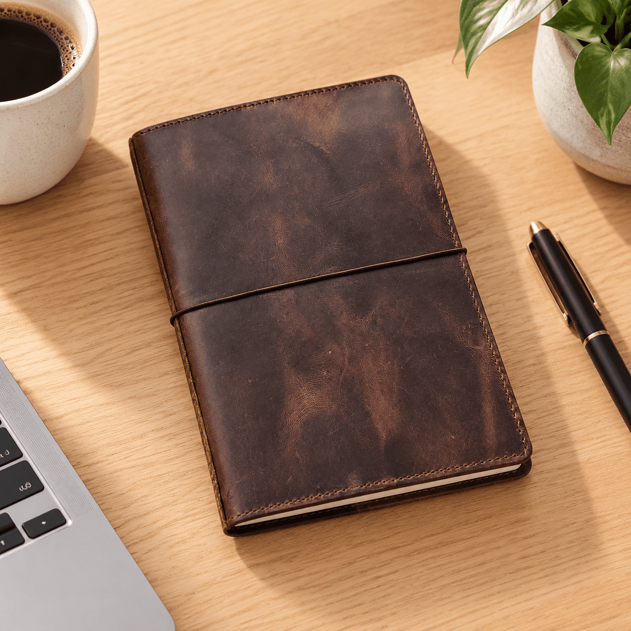 Traveler's Notebook Design A5 Traveler's Notebook Cover with Inner Pockets, Card Slots, and Pen ...