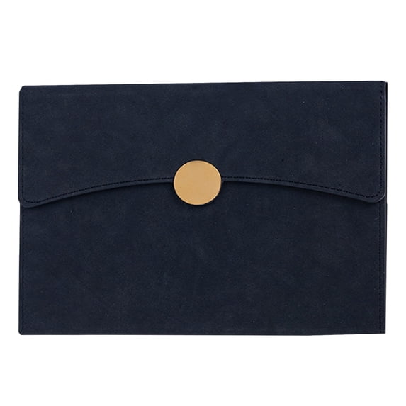 A5 Tri Fold Journal Soft Leather Cover Buckle Closure Portable Refillable Notebook for Everyday Notes