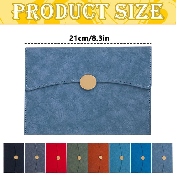 A5 Tri Fold Notebook, PU Leather Cover Journal, 80gsm Paper Notebook, Notebook with Buckle Closure, Soft Leather Portable Notebook, A5 Journal for Work School Travel, Leather Journal,8.3 in,A