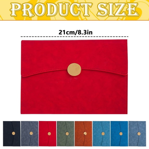 A5 Tri Fold Notebook, PU Leather Cover Journal, 80gsm Paper Notebook, Notebook with Buckle Closure, Soft Leather Portable Notebook, A5 Journal for Work School Travel, Leather Journal,8.3 in,B