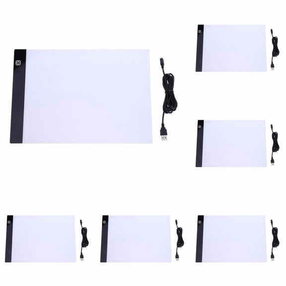 A5 Ultra Thin Portable Light Box USB Power Artcraft Tracing Light Pad For Drawing 6PCS, 15 cm×24 cm, Yellow