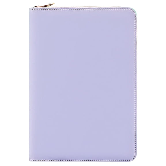 A5 Zipper Notebook,Binder Bag Loose Leaf Inner PU Leather Portfolio Photo Card Collection Book Postcard Organizer Diary Notebook,8.27"x5.31"