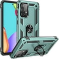 thumbnail image 1 of A52 5G Case, Samsung Galaxy A52 4G/5G Case [ Military Grade ] Shock-Absorption Bumper Cover Anti-Scratch Case with Ring Car Mount Kickstand for Samsung Galaxy A52 4G/5G - Teal, 1 of 12
